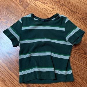 Brandy Melville, green striped t shirt